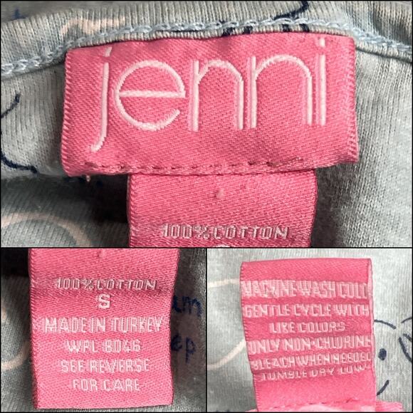 Jenni 2PC Counting Sheep Pajama Lounge Set 100% Cotton Blue White Size S - Picture 14 of 16